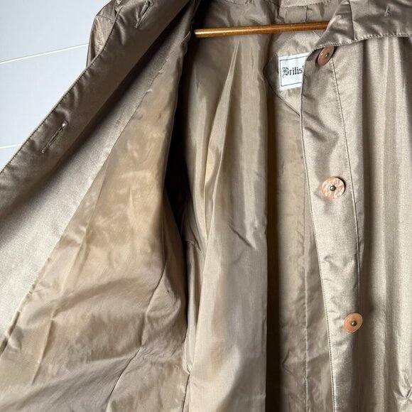 British Mist Taupe Trench Coat Size 11/12 with Belt - Picture 6 of 11